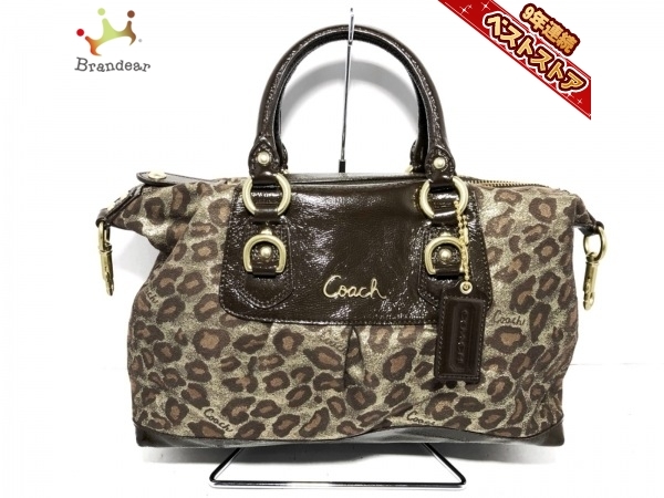 コーチ COACH ハンドバッグ F15520 アシュレイ オセロット メタリカ