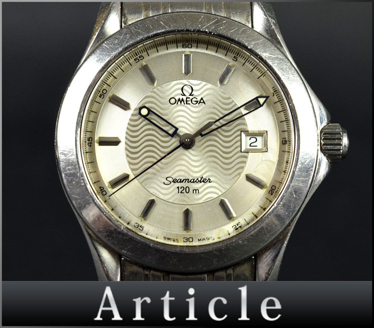BROOCH OMEGA Jacques Mayolの電池交換 OMEGA(オメガ)SEAMASTER 