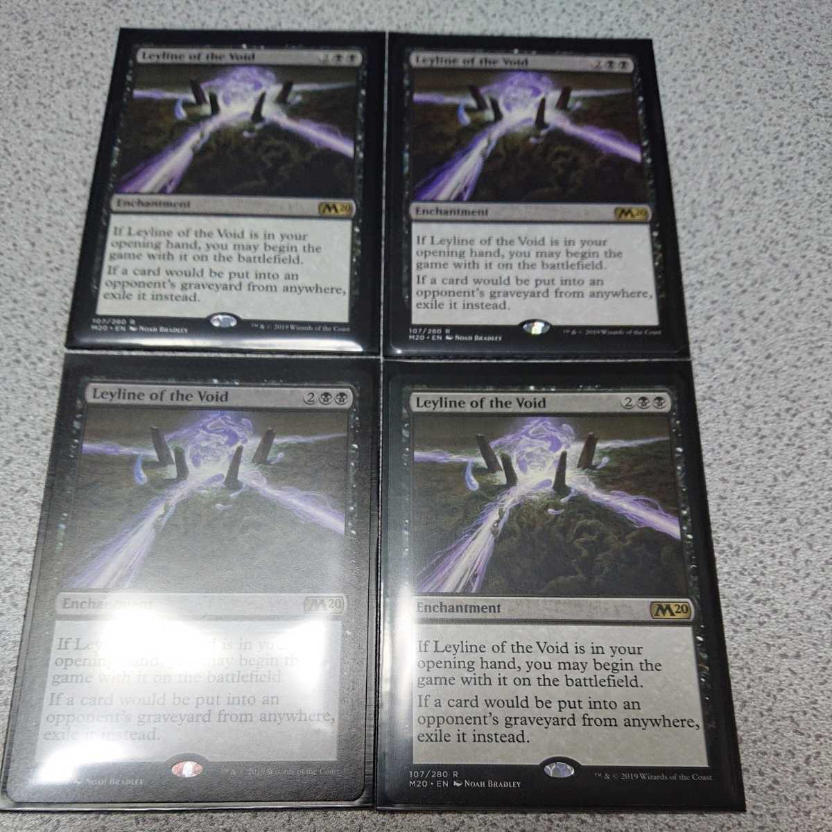 虚空の力線　4枚セット foil【英語版】 MTG M20 虚空の力線 英語 四枚セット 即決