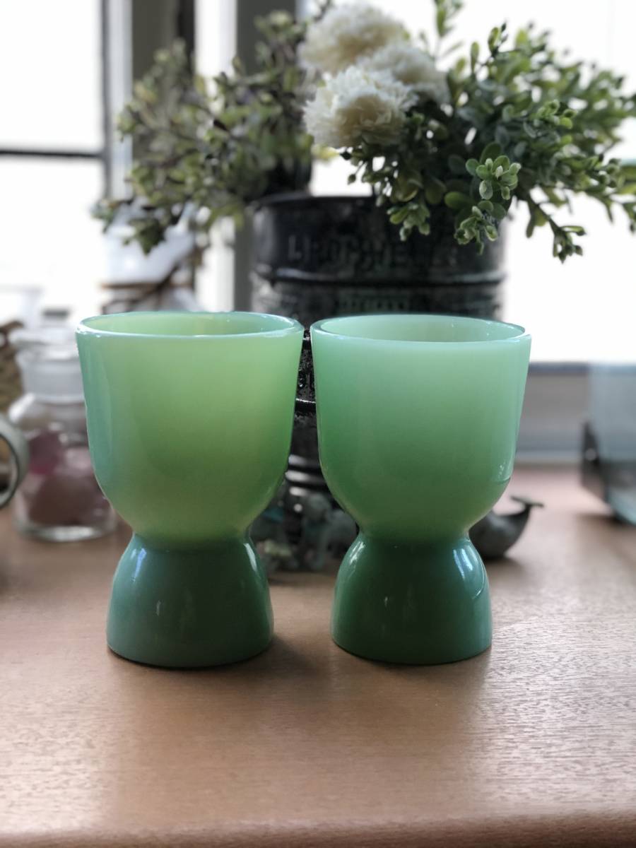 ファイヤーキング 美品 Fire king ジェダイ エッグカップ2個