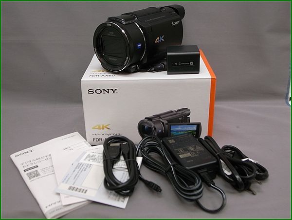 極美品】SONY/ソニー 4Kビデオカメラ ハンディカム FDR-AX60 FDR-AX60