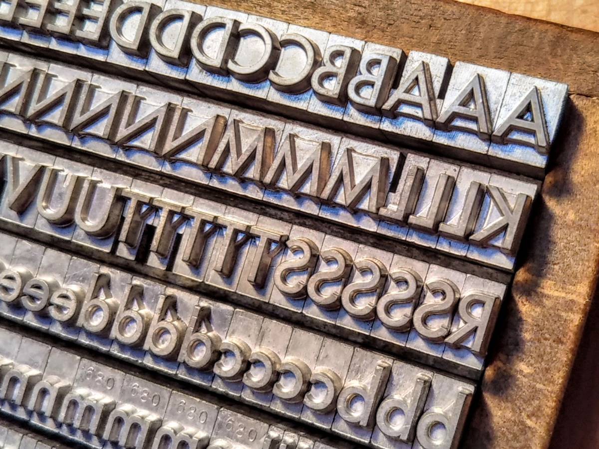 24pt Spartan Book メタルスタンプ 活字 刻印 アルファベット