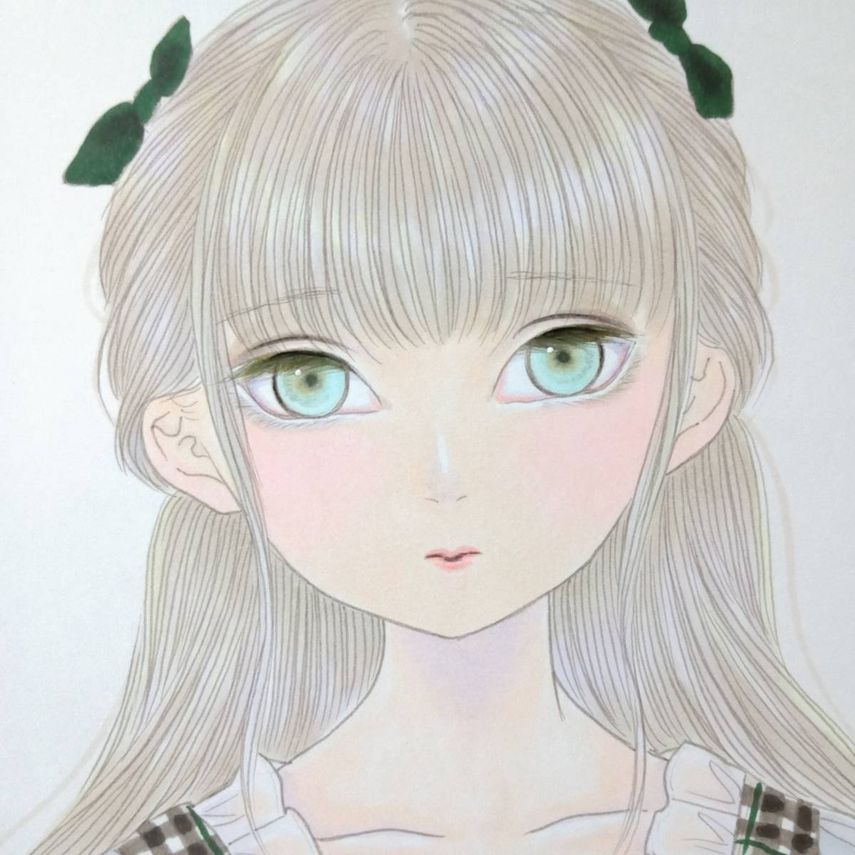 オリジナル手描きイラスト 中色紙 白い髪の女の子 手描きイラスト 売買されたオークション情報 Yahooの商品情報をアーカイブ公開 オークファン Aucfan Com