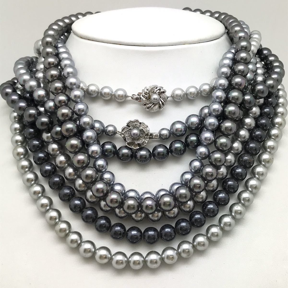 SALE!!□パールネックレス8点おまとめ□総重量約214.0g アクセサリー 