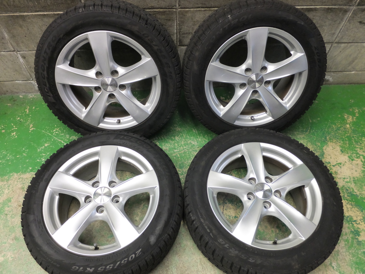 バリ溝！9分☆アウディ 等 205/55R16 スタッドレス AGA TARGA ピレリ