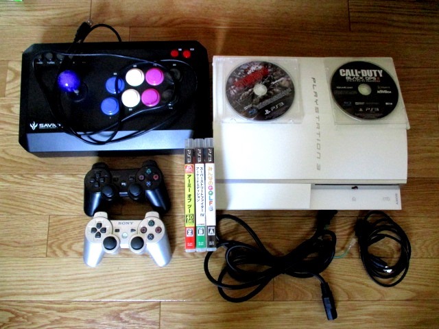 PS3 本体 アケコン リモコン2(純正社外) ゲーム5本セット PS3 純正
