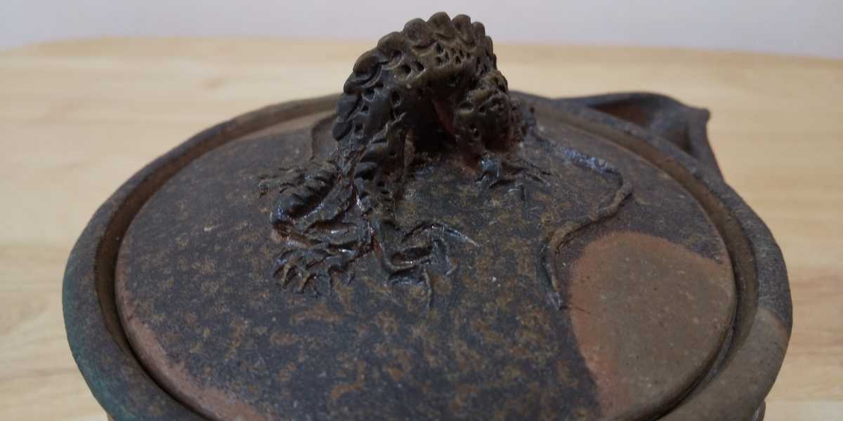 宝瓶 急須 備前焼 - 在銘 Sazen Tea 備前焼宝瓶 ( K11 作家物 煎茶道具
