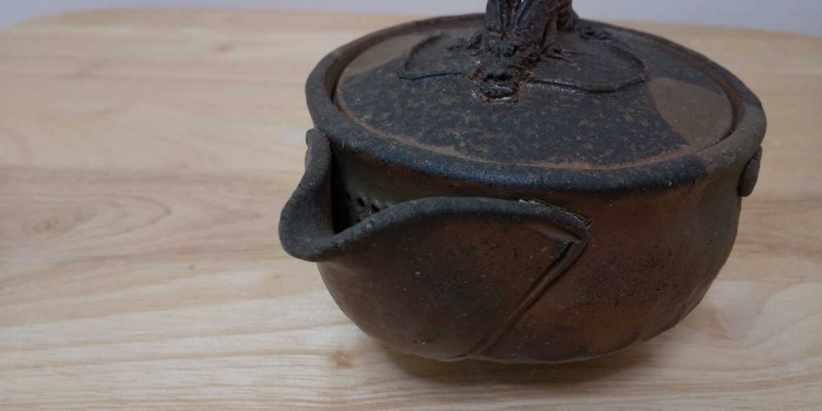 宝瓶 急須 備前焼 - 在銘 Sazen Tea 備前焼宝瓶 ( K11 作家物 煎茶道具