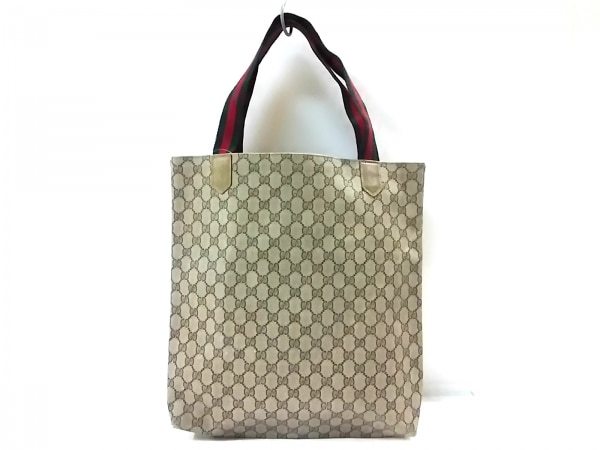 GUCCI グッチ バッグ トートバッグ PVC(塩化ビニール) ベージュ PVC 