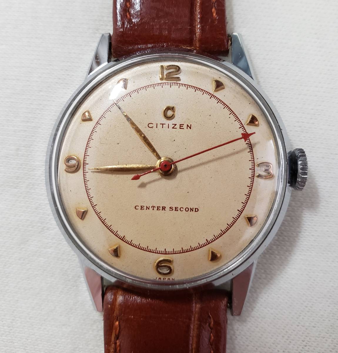 シチズン センターセコンド CITIZEN OH済 17石 手巻 Cマーク 1950年代
