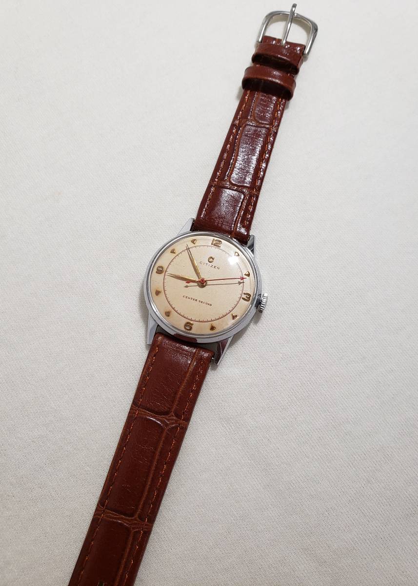 シチズン センターセコンド CITIZEN OH済 17石 手巻 Cマーク 1950年代