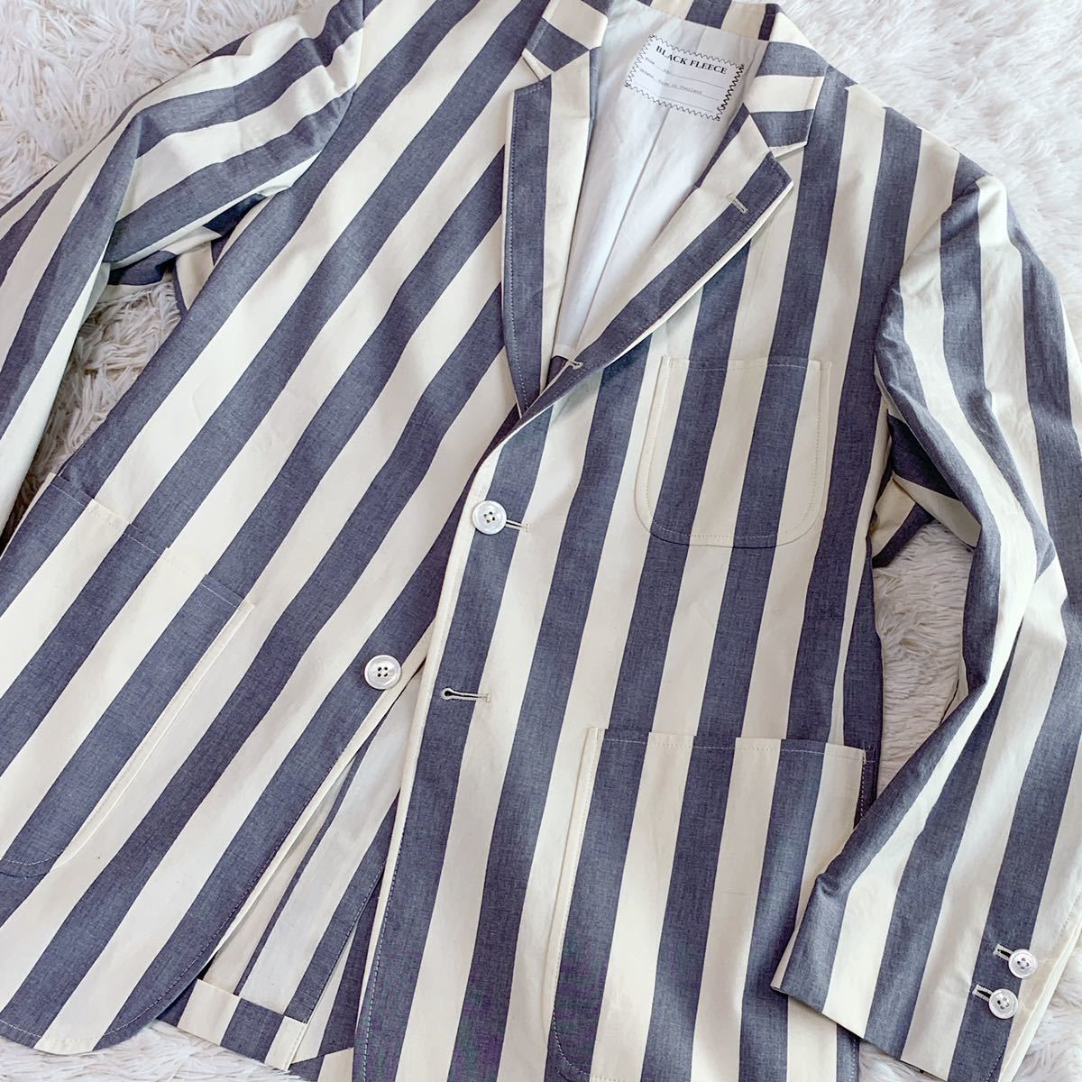 FLEECE Brooks Brothers | BY フーデッド ナイロン パッファー 