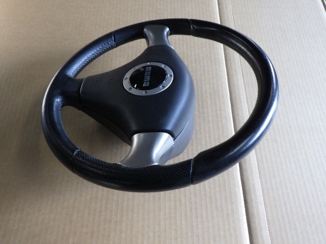 美品 本革 momo ステアリング モモステ ダイハツ 純正 ハンドル ダイハツ純正 ステアリングホイール L550等 2026年最新 | momo
