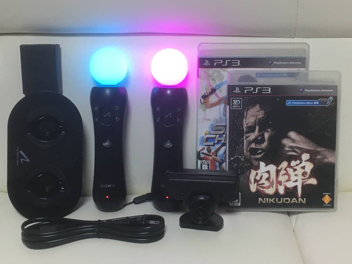 モーションコントローラー 2個 充電スタンド PlayStation Move CECH-ZCM1J CECH-ZCC1J PS3 PS4 スポーツチャンピオン 肉弾