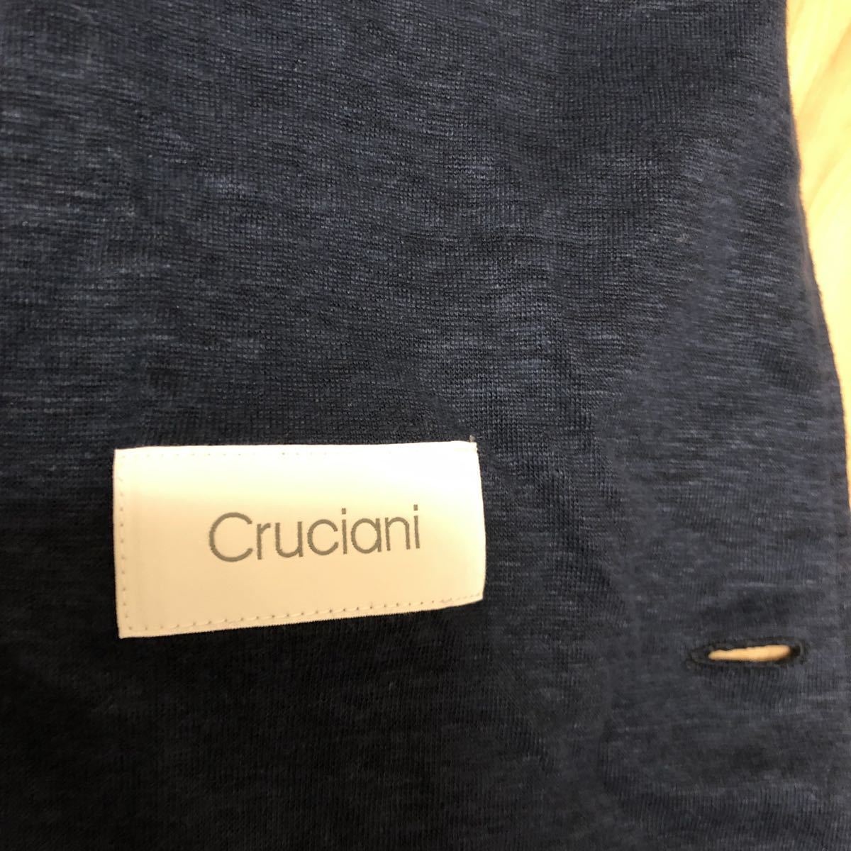状態良 イタリア製 Cruciani クルチアーニ 麻 カーディガン ジャケット