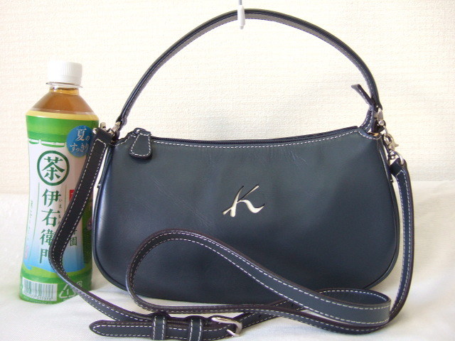 673☆ 美品 Kitamura キタムラ 2way レザー バッグ ネイビー 【公式通販】