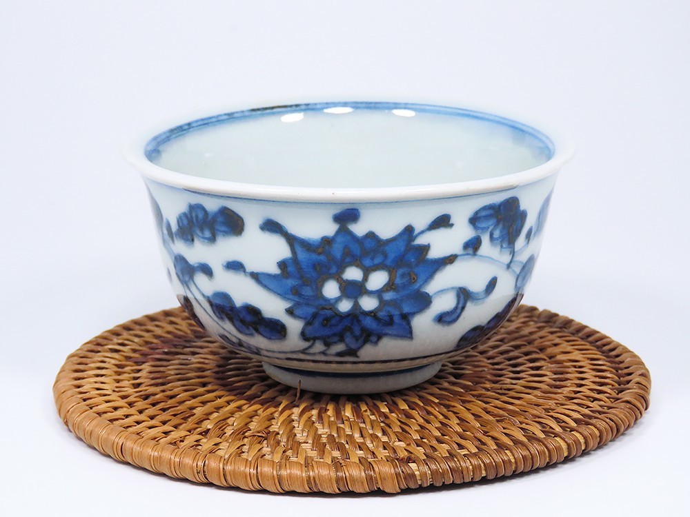 染付 青花 中国古玩 煎茶碗 清時代 公式通販 - 中国美術 唐物 茶碗