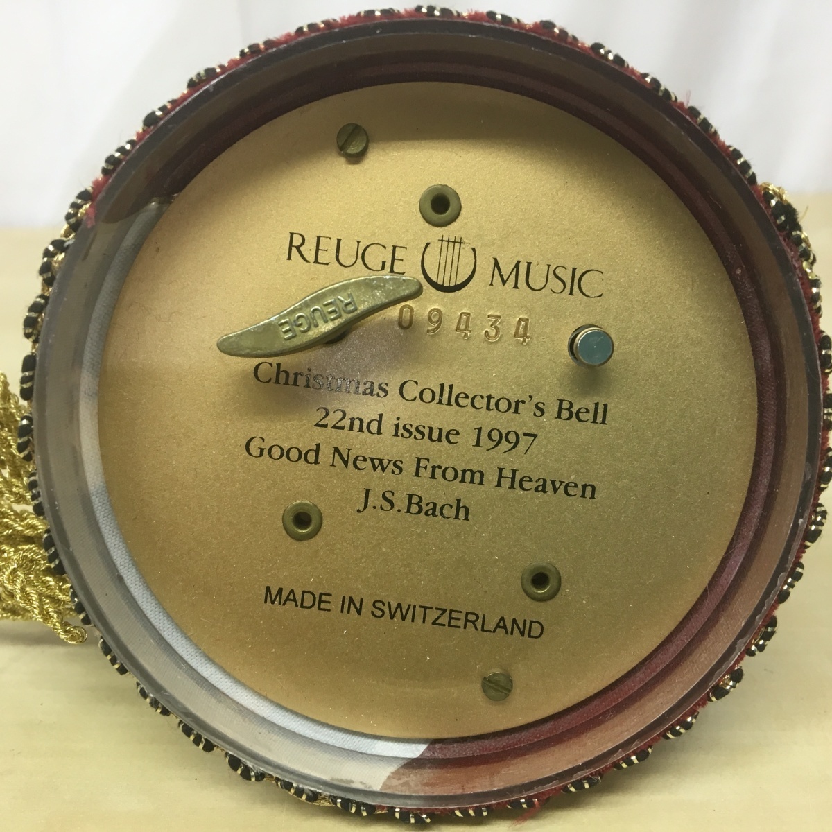 | オルゴールベル 公式通販 REUGE リュージュ クリスマスベル MUSIC スイス・リュージュ コレクターズ オルゴール1998 Bell Collector's 0 リュージュクリスマスコレクターズベル スイス製 コレクターズクリスマスベル