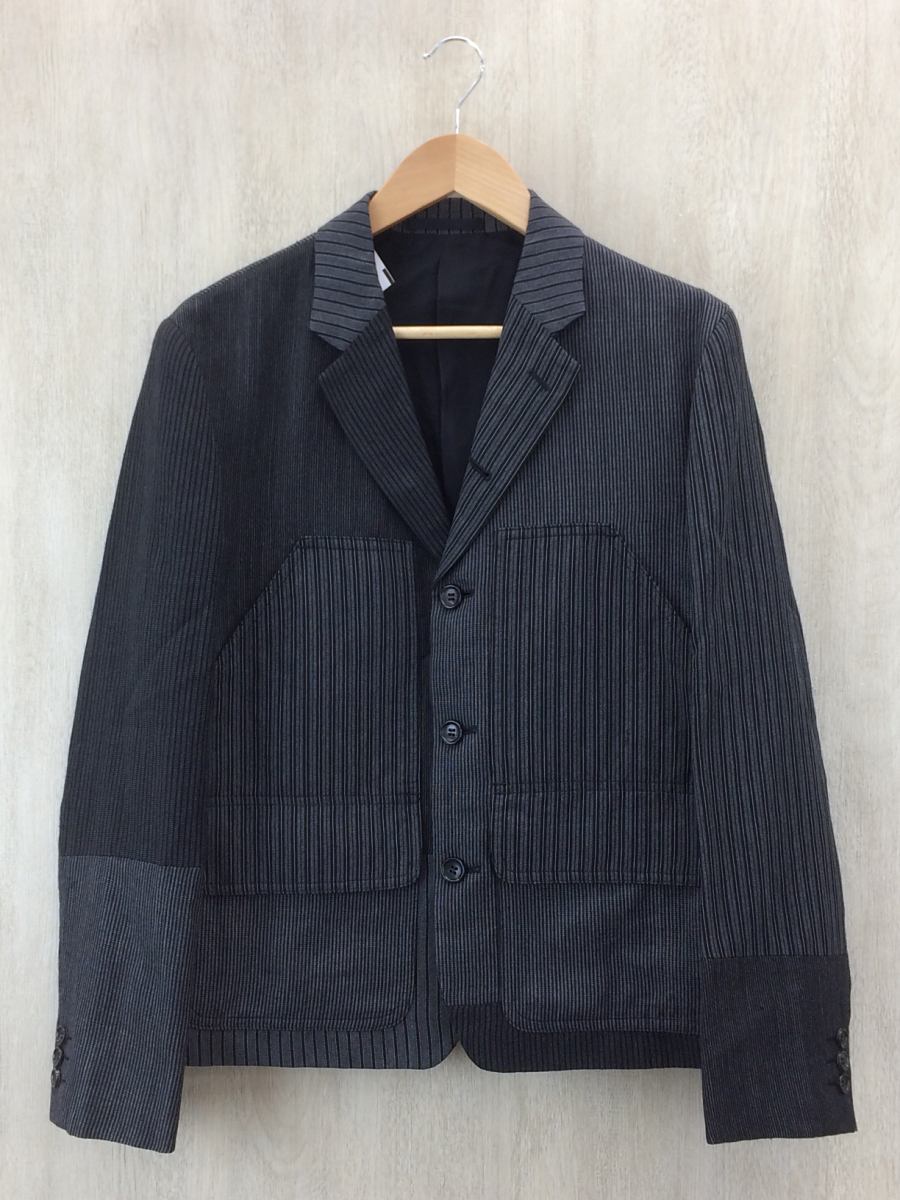 COMME des GARCONS HOMME◇AD2009/ストライプ切替テーラードジャケット