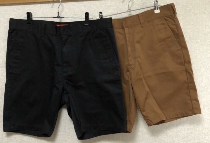 大特価販売 【美品】Supreme work short 2枚セット rust brown black