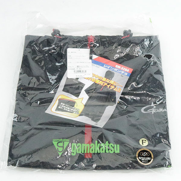  gamakatsu がまかつ レインポンチョ GM-3264 ブラック 1090&times;1390mm(フィッシングスーツ)｜売買されたオークション情報、yahooの商品情報をアーカイブ公開 - オークファン フィッシングスーツ