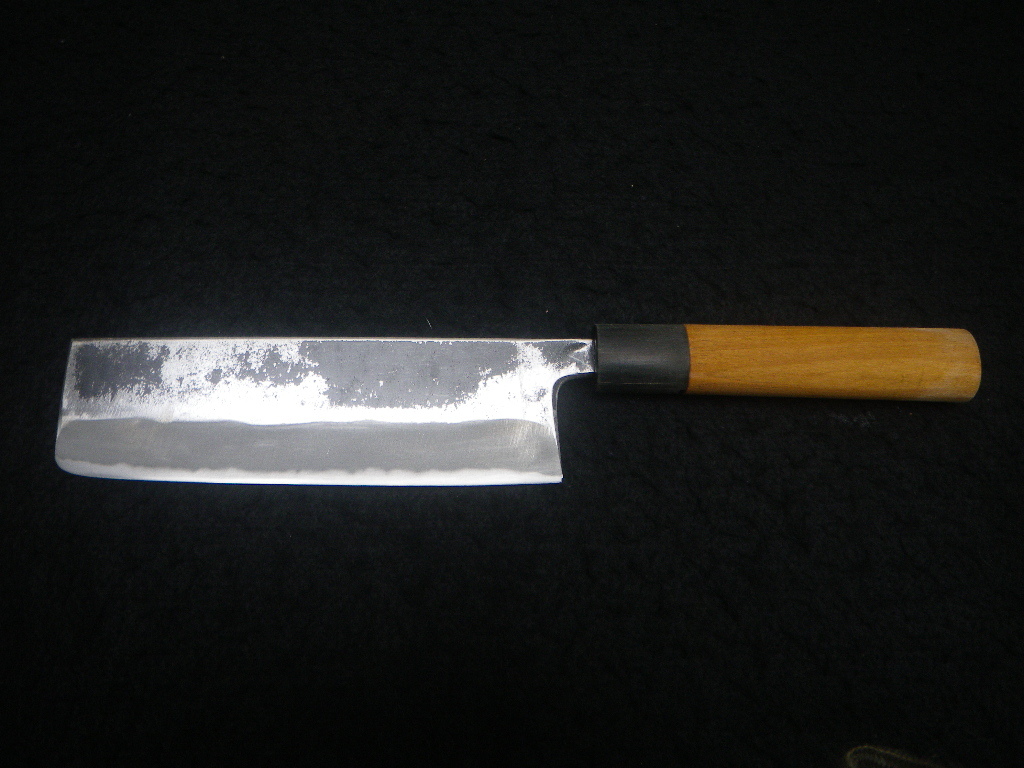 6寸　三枚打　水牛　両刃　なぎり　薄刃包丁　165㎜　菜切包丁　料理人　和包丁　日本製　ARITSUGU Japanese　kitchen　vegetable　knife