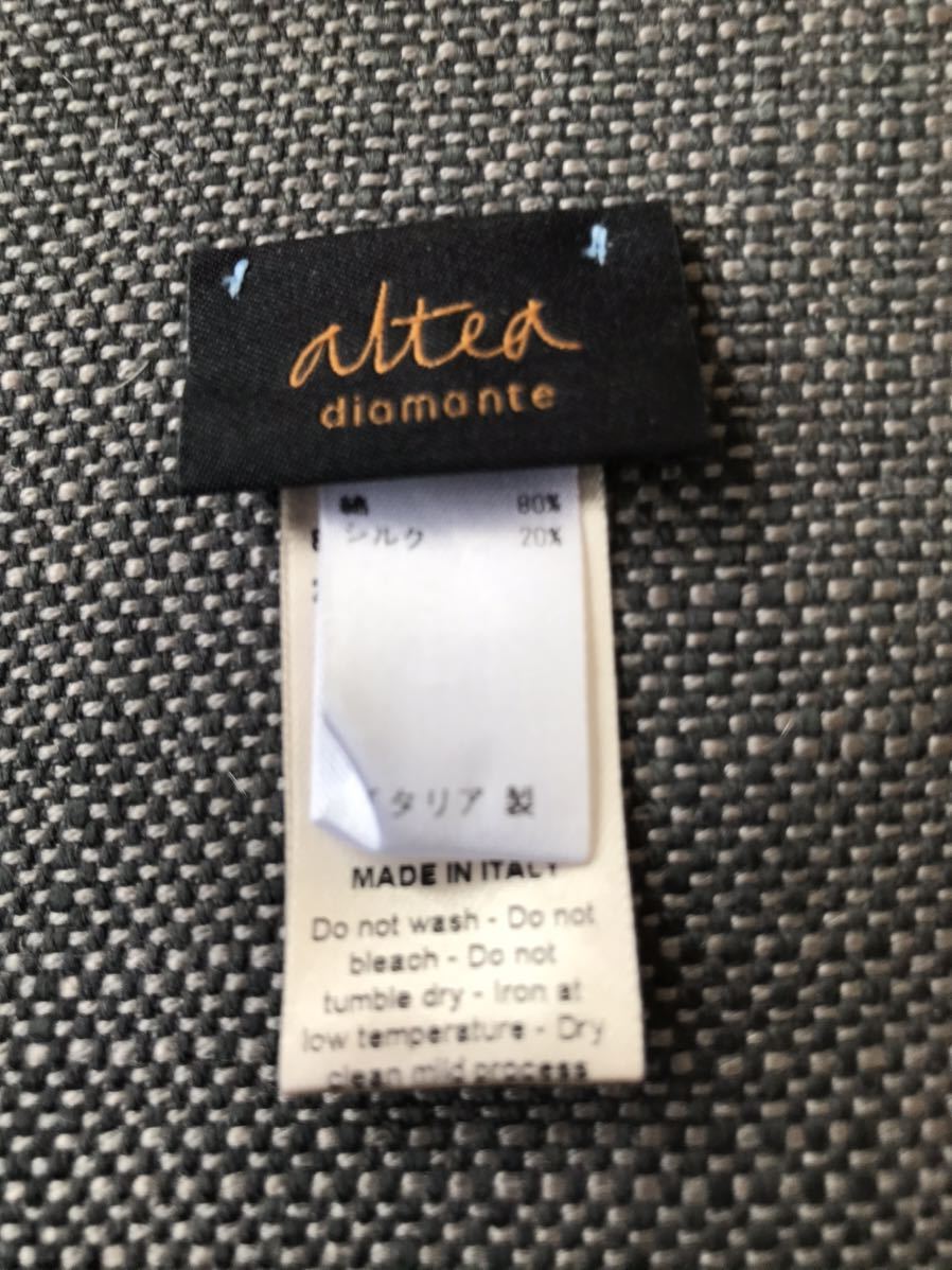 Altea アルテア バンダナ柄 菱形スカーフ 水色 ウィムガゼット シルク
