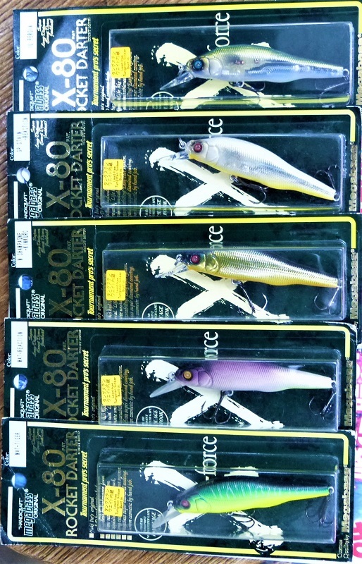 新作，本物保証 Megabass メガバス Ｘ－８０ ロケットダーター ROCKET DARTER ５個セット(メガバス)｜売買されたオークション情報、yahooの商品情報をアーカイブ公開 - オークファン 淡水