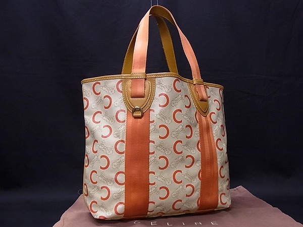 1円 □美品□ CELINE セリーヌ ロゴ Cサルキー 馬車柄 PVC×レザー 