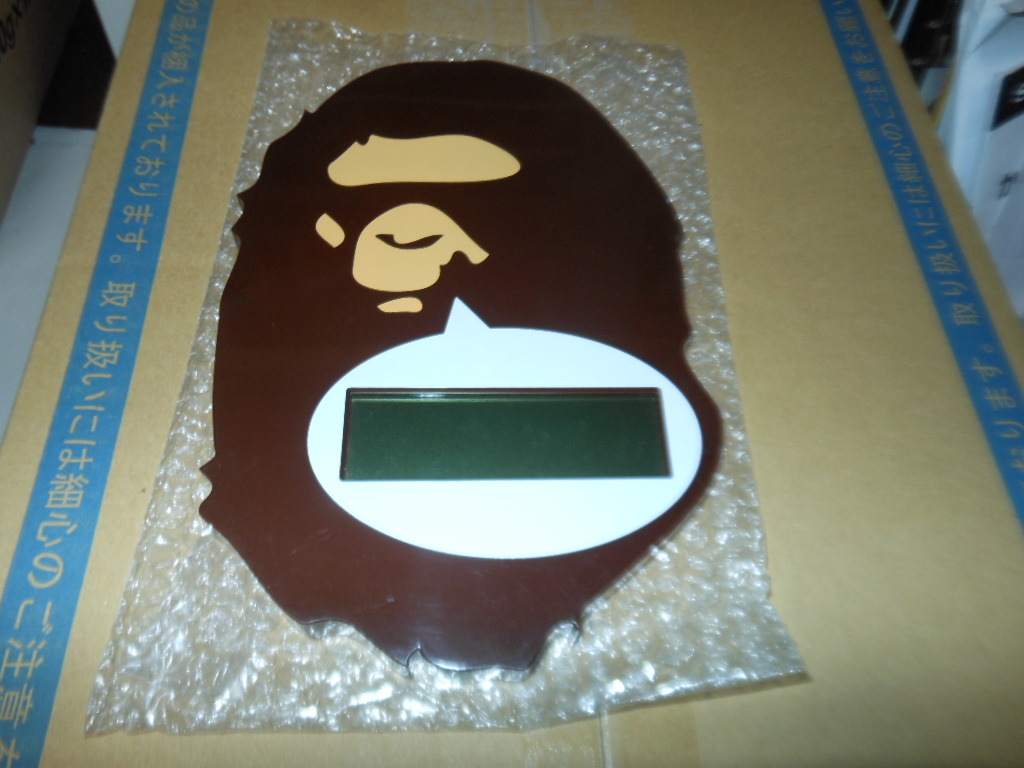 ア ベイシング エイプ Ape Head デジタルウォールクロック 壁掛け時計 茶 美used 説明書付き ア ベイシング エイプ 売買されたオークション情報 ヤフオク の商品情報をアーカイブ公開 オークファン Aucfan Com