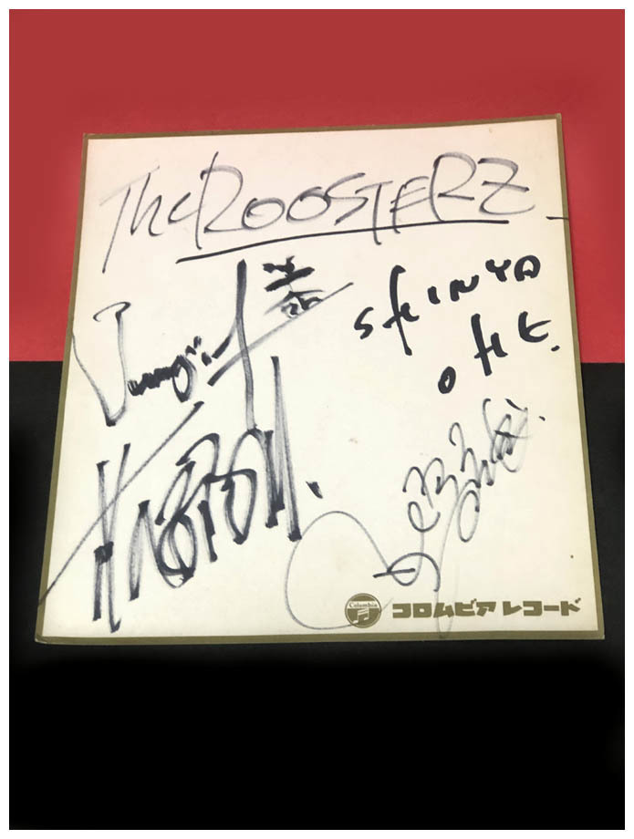◇ The Roosterz サイン色紙・大江慎也・花田裕之（ルースターズ