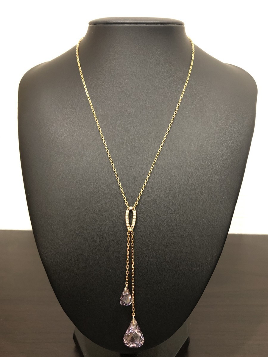 人気SALE，お買い得 YS-1 スワロフスキー ロング ネックレス クリスタル 紫 トップ大全長1 8cm Swarovski 東京発 手渡し可能 K(ネックレス、ペンダント、チョーカー)｜売買されたオークション情報、yahooの商品情報を ネックレス、ペンダント、チョーカー