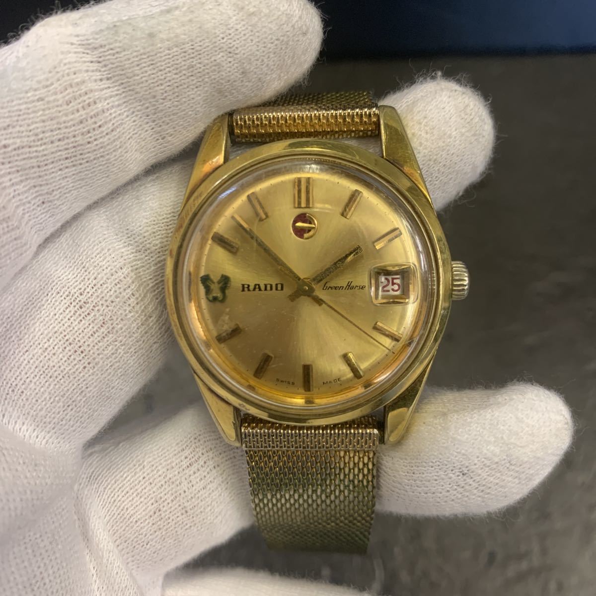 現状品・動いてすぐ止まります/RADO GREEN HORSE ラドー グリーン 