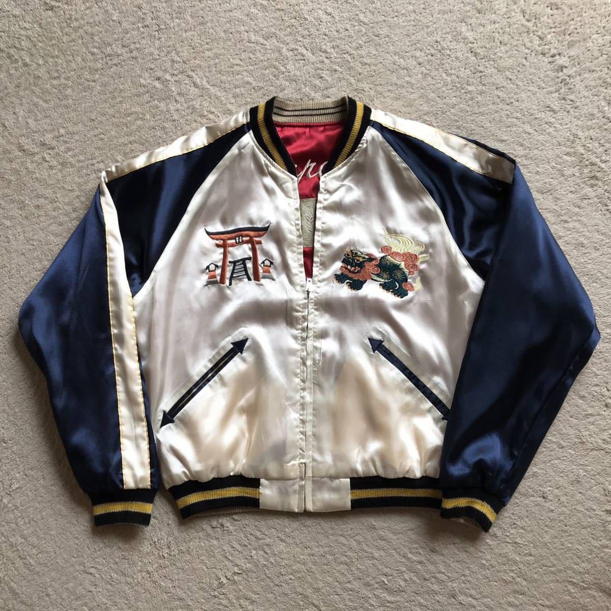 ☆テーラー東洋 スカジャン USED☆ TT10930 OKINAWA Japan (Mサイズ 