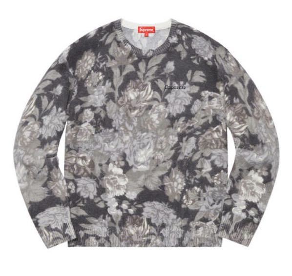 Supreme Printed Floral Angora Sweater Black Large 木村拓哉 