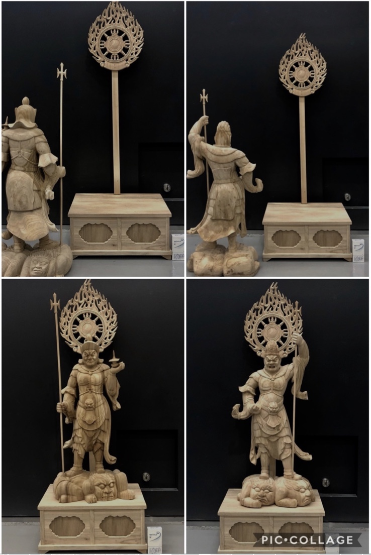 井波彫刻 仏教工芸品 総楠製 Yahoo!オークション 極上彫 - 木彫仏像 高40cm
