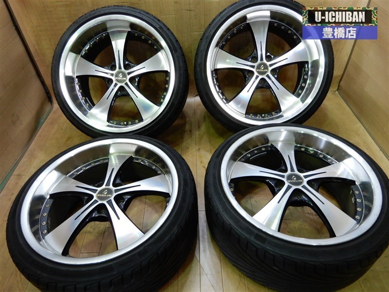 人気 005 深リム アンクエルション EVOLVE 9.0J-19+45 10J-19+35 5H114 1台分4本セット トライアングル 235/35R19 265/30R19 Y34シーマ等(ラジアルタイヤ)｜売買されたオークション情報、yahooの商品情報をアーカイ 5穴