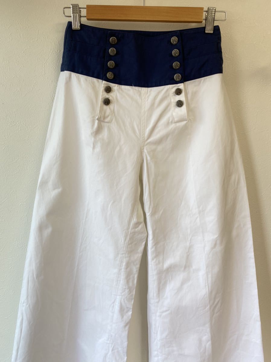 Ralph Lauren ラルフローレン ワイドパンツ コットン100 サイズ4 ウエスト64センチ マリンコーデ パンツ スラックス 売買されたオークション情報 Yahooの商品情報をアーカイブ公開 オークファン Aucfan Com