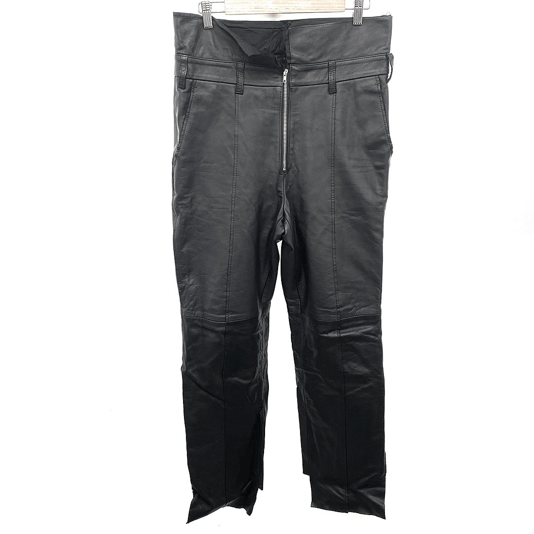 送料込み 美品 17AW Midorikawa ミドリカワ カウ レザー パンツ 牛革 