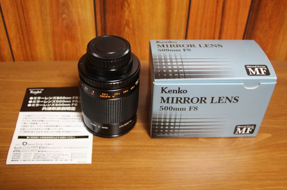 Kenko ミラーレンズ 500mmf8 PENTAX Kマウント ☆Kenko MIRROR LENS 500mm F8 pentax用 ミラーレンズ kマウント ☆実