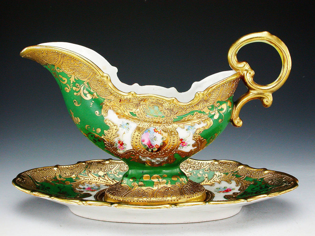 セール！豪華！オールドノリタケ　花文 金盛 大クリーマー メープルリーフ オールドノリタケ オールドノリタケ銘品!! | オールドノリタケ・金盛上