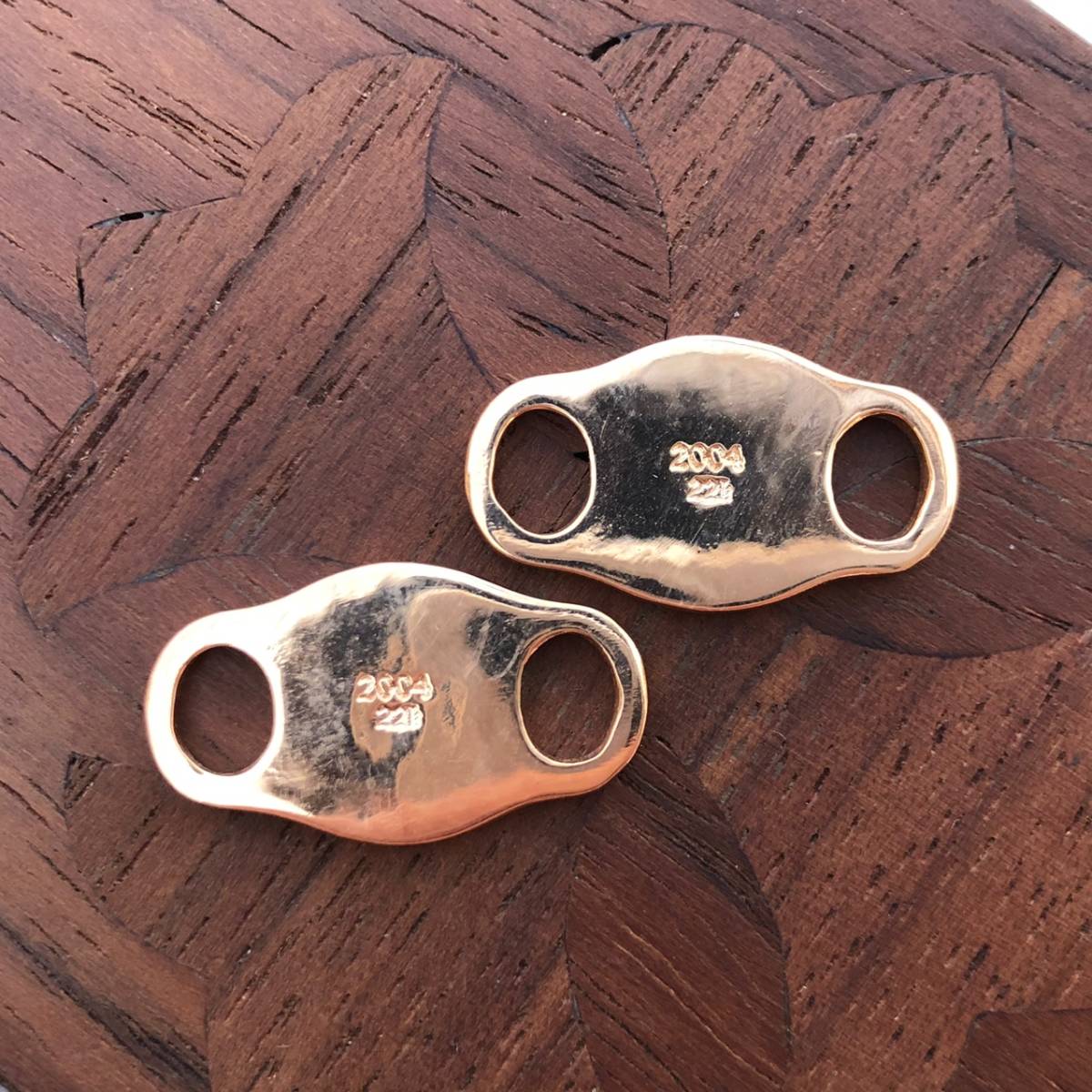 クロムハーツ Chrome Hearts 22k シューレース ストッパー パーツ 2個