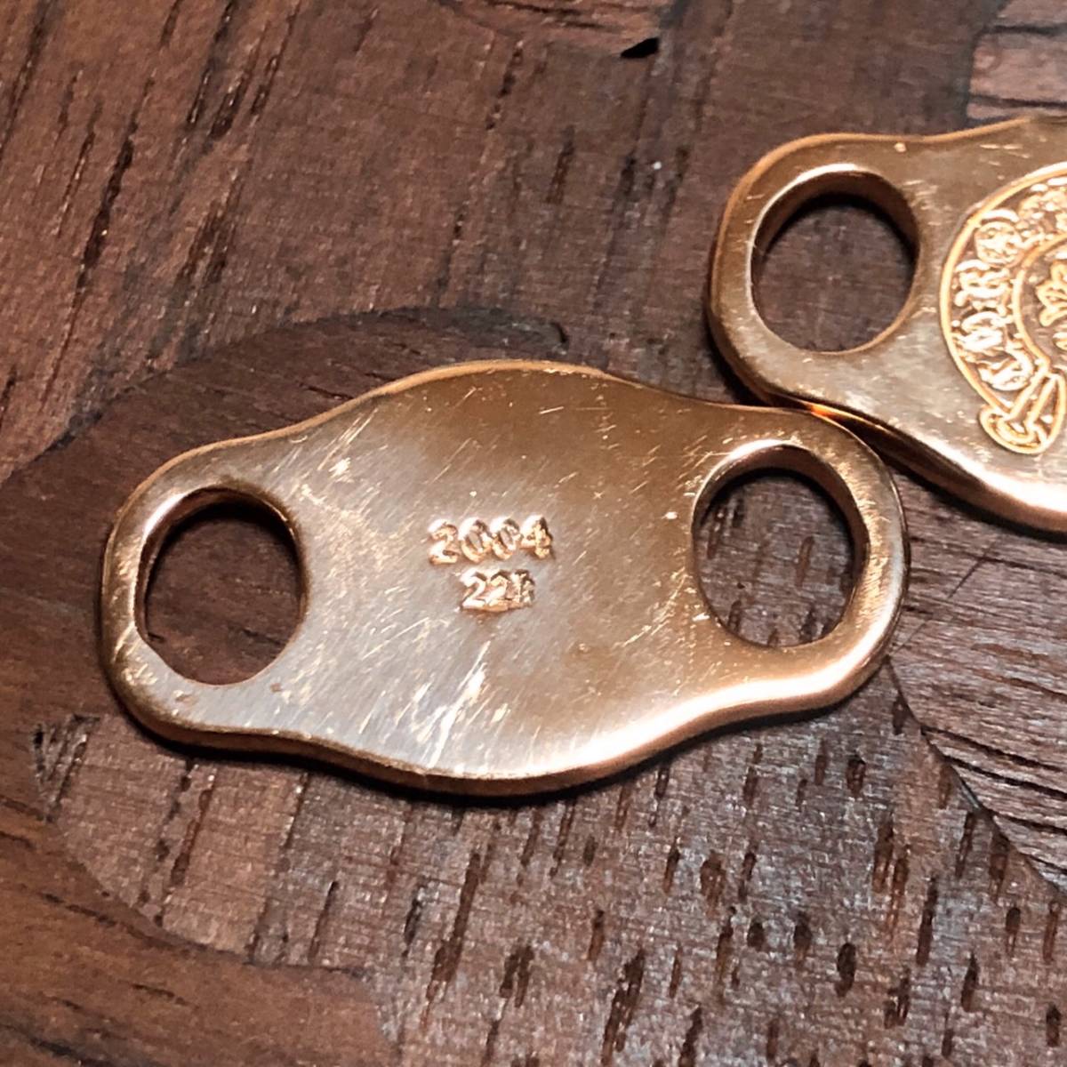 クロムハーツ Chrome Hearts 22k シューレース ストッパー パーツ 2個 