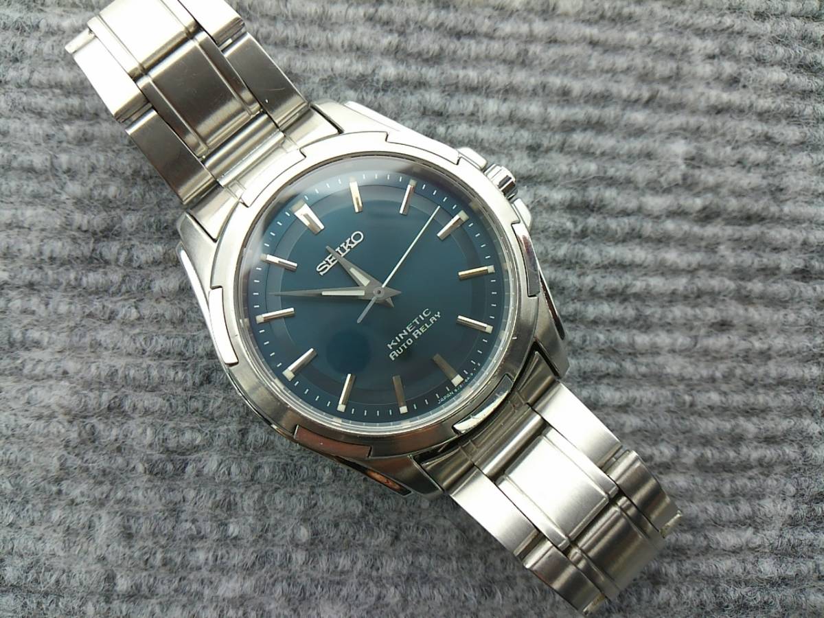 Jt227◇SEIKO セイコー◇腕時計 KINETIC AUTO RELAY 5J21-0A20 メンズ 