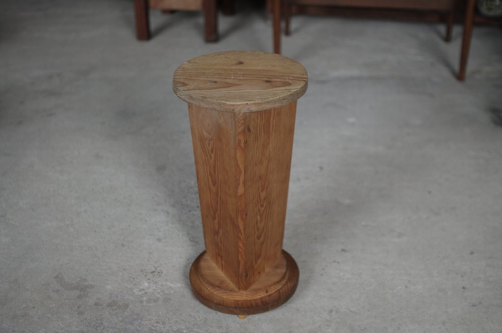 古い木の飾り台/スツール/花台▽アンティーク椅子古道具箱昭和レトロ