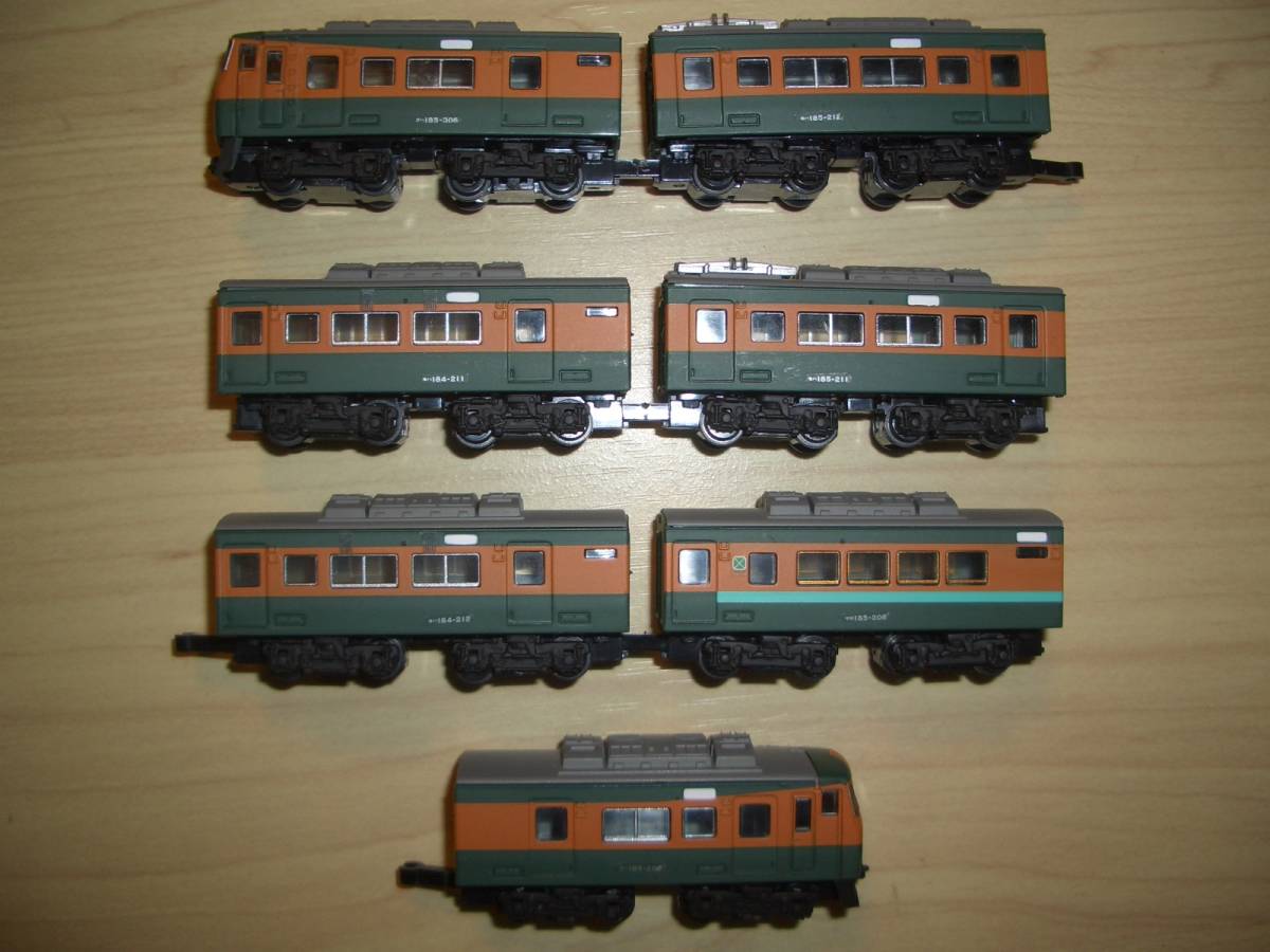 Ｂトレインショーティ 　185系　湘南色　7両　 ジャンク 部品取り　　（管理番号２７４２）