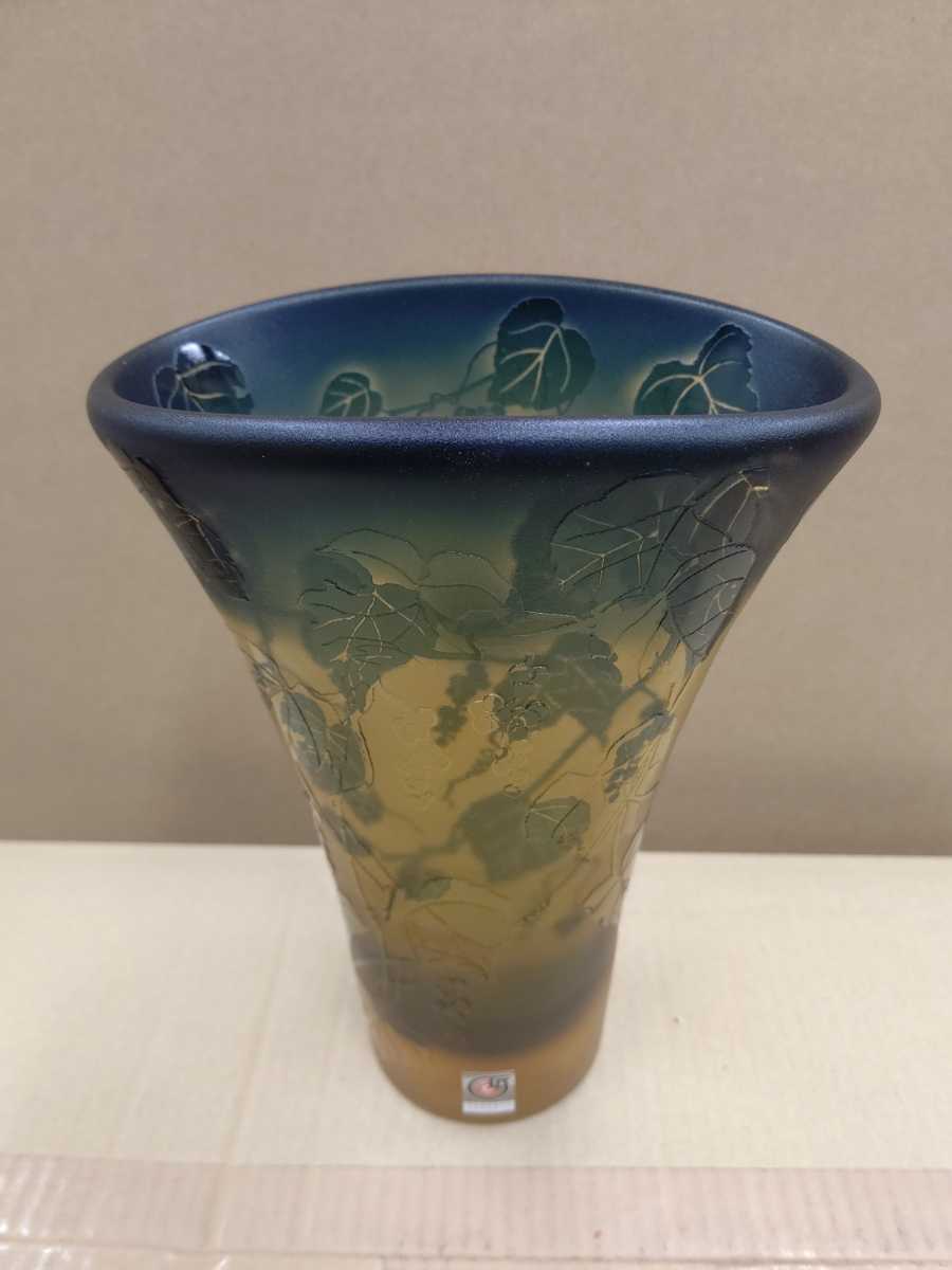 東京都知事指定伝統工芸品　花器 東京都知事指定伝統工芸品 ガラス花瓶 希少
