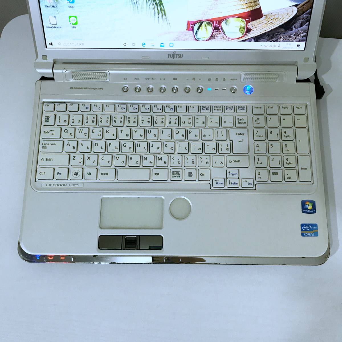 1円~ 爆速SSD480GB☆メモリ8GB+高性能Core i7 美品 AH77/D Office Windows10 64bit Blu-rayドライブ 富士通 LIFEBOOK 白 ノートPC ホワイト 高速Core i7(第7世代)☆メモリ8GB+爆速新品SSD480GB富士通 AH77⁄B1 SSD-CK480S⁄J EXCERIA 第8世代の中古品・新品・未