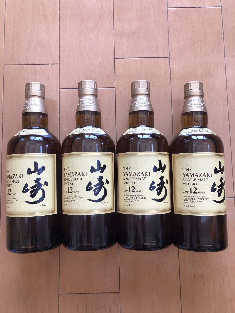 【正規品，定番人気】 SUNTORY サントリー山崎 12年 シングルモルト ウイスキー 700ml 4本セット 未開栓(日本)｜売買されたオークション情報、yahooの商品情報をアーカイブ公開 - オークファン 日本