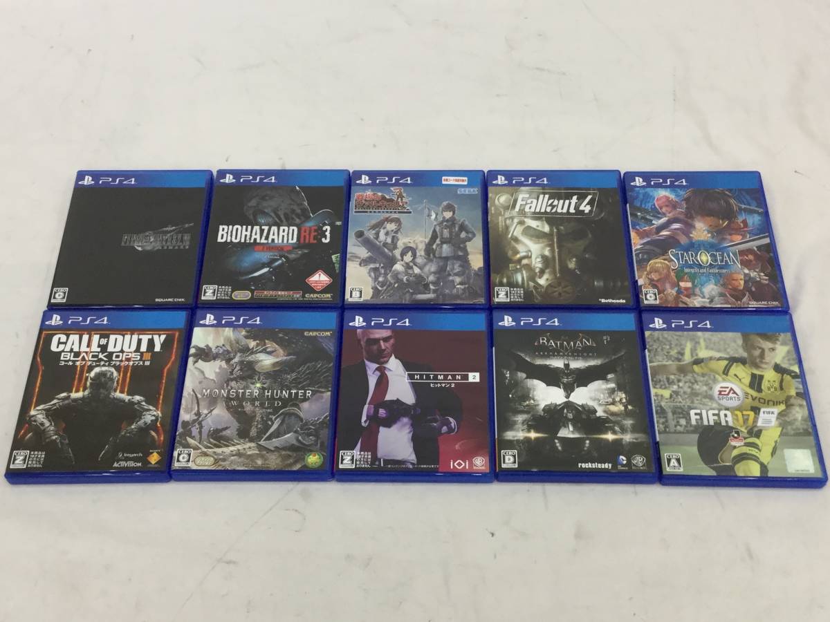 プレイステーション4ソフト10本セット ファイナルファンタジー７リメイク バイオハザード モンハンワールドなどまとめセット PS4 リメイク ソフト ファイナルファンタジー7 リメイクとPS4,PS4 Proがセットに リメイク＆攻略本